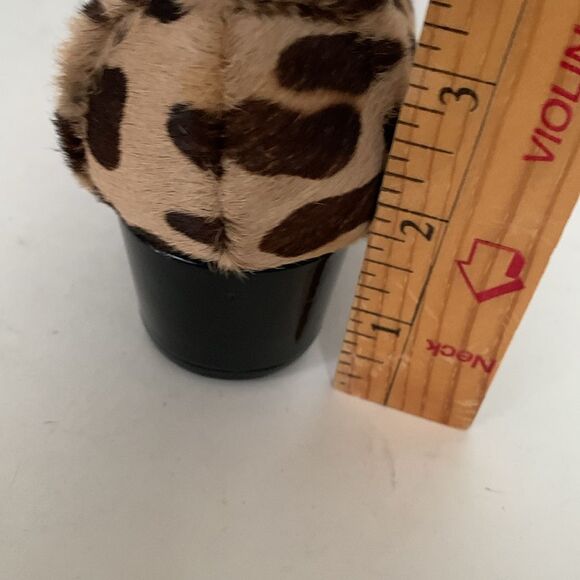 Bandolino Tan Black Leopard Print Hair Calf Wedge Heel Slip On Loafers Size 6.5 - Picture 11 of 11